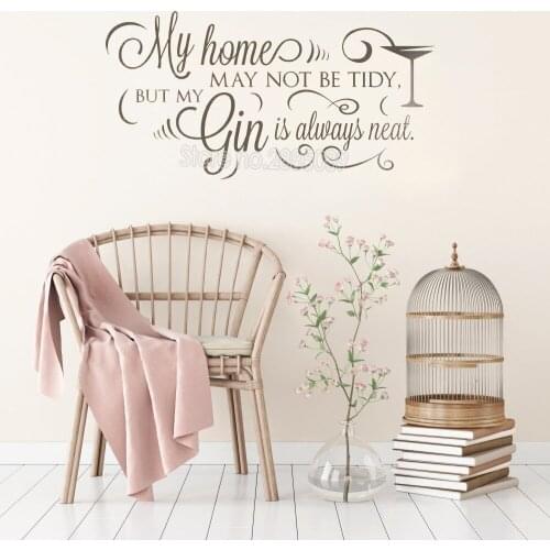 Wall Decals Quote My Home May Not Be Tidy Art Font Vinyl Removable Wall Decor Sticker Window Decal Creative Home DecorativeLC241