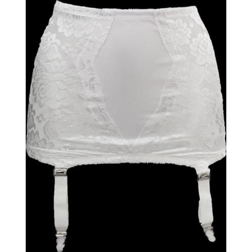 Extra Size XXL Garter Women White/Black Garter High Waist Belts for Stockings Flower Lingerie Vintage Special Metal Buckle S503