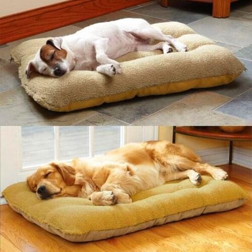 Fully washable pet dog mat kennel cushion lambskin dog cushions golden cat large dog pet nest kennel Dog Mats Soft Pet Puppy Bed