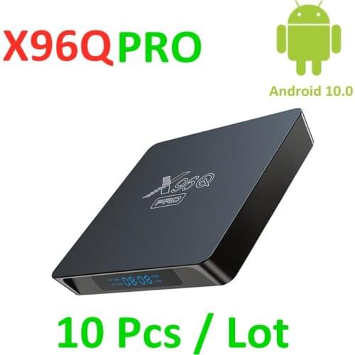 10 Pcs Lot X96Q pro Smart TV Android 10.0 TV BOX Allwinner H313 Quad Core 2G 16G ROM 2.4g&5G wifi 4K HD Android TV Set top box