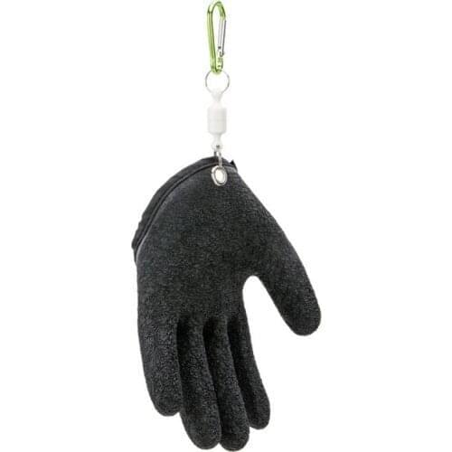 Professional Fishing Gloves Protect Hand From Puncture Scrapeswaterproof Magnet Release Anti-Slip Latex Hunting Catching Gloves