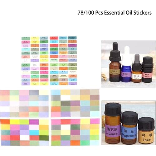 Empty Papers Sticker For Essential Oil Bottle Sticker Oval-shaped Round Stickers Perfume Bottle Lid Labels Organizer