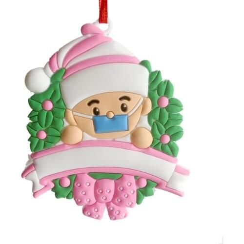 Christmas Silicone Baby Doll Oranments Kids Noel Gift 2021 Merry Christmas Decor For Home Happy New Year Xmas Tree Pentants