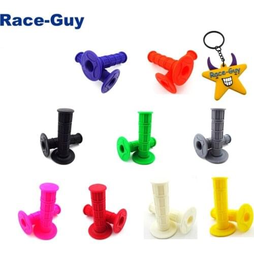 7/8" Durable Soft Rubber Throttle Handle Grips For Pit Dirt Motor Trail Bike XR CRF TTR BBR Lifan YX KLX110 Motorcycle Motocross