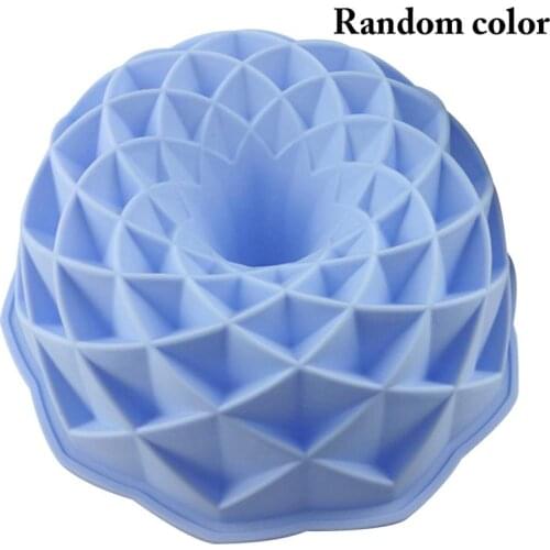 Silicone Big Cake Molds Flower Crown Shape Cake Bakeware Baking Tools 3D Bread Pastry Mould Pizza Pan DIY Birthday Wedding Party