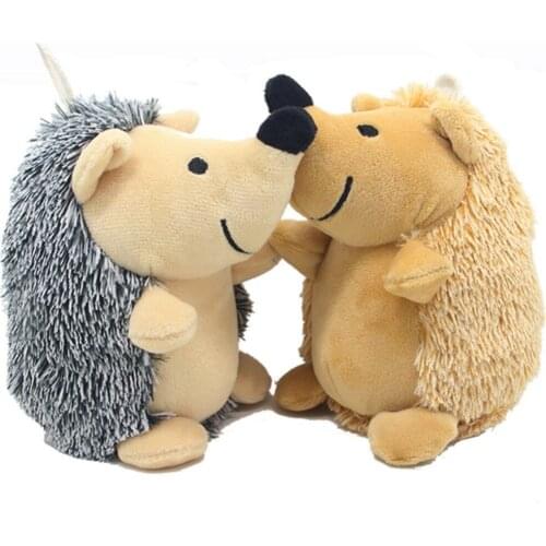 Dog Toys Lovely Pet Puppy Chew Plush Bite Toy Cartoon Animals Squirrel Cotton Rope OX Shape Hedgehog Shaped Squeak Pet Toys