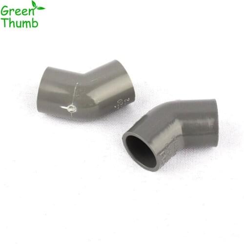 30pcs Green Thumb Inner Diameter 20mm PVC 45 Degree Elbow Hose Connector for Garden Micro Drip Irrigation PVC Connectors
