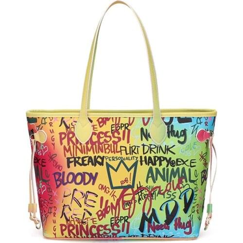 Shoulder Bag For Women Bags Large Capacity Cross-border Graffiti Bag Fashion Handbag
