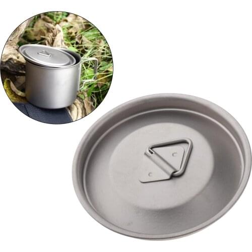 Ultralight Titanium Alloy Mug Lid Cup Cover with Handle, Diameter 85mm, for Outdoor Camping Picnic Backpacking