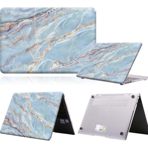 Light Blue Marble Anti-slip Laptop Case For MateBook 13/13 AMD Ryzen/14/D14/D15/X 2020/X Pro/Pro 16.1/Honor MagicBook 14/15