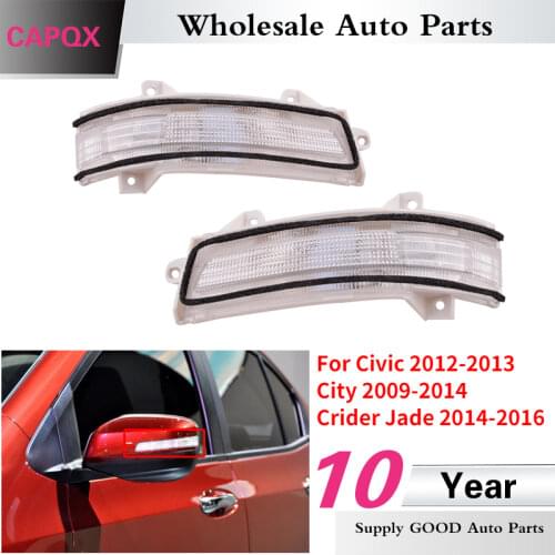 CAPQX 1Pair Rearview Mirror LED Turn Signal indicator light Blink lamp 34350-TM0-H01For CIVIC 12-13 CITY 09-14 CRIDER JADE 14-16
