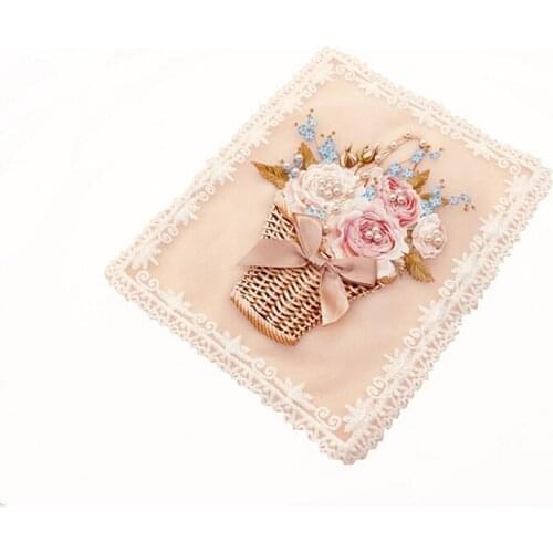 1Pcs Colorful 3D Flower Embroidery Patches Bridal Lace Sewing Fabric Applique Beaded Tulle DIY Wedding Dress F01