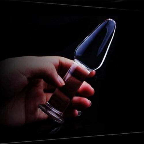 12*3cm Glass Anal Dildo Crystal Butt Plug Anal Masturbation Stimulator Female Sex Toys for Women Adult Sex Products for Couples