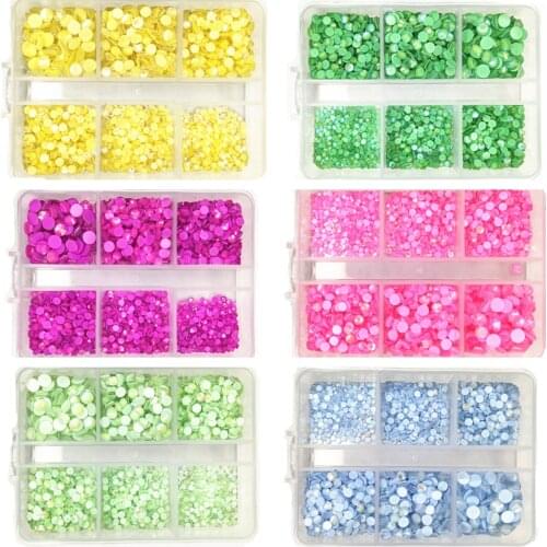 1540Pcs/Box Sizes S6-S20 Non Hotfix Luminous Aurora Flatback Fluorescent Rhinestones Crystal Glue On Flash For 3D Nails Art