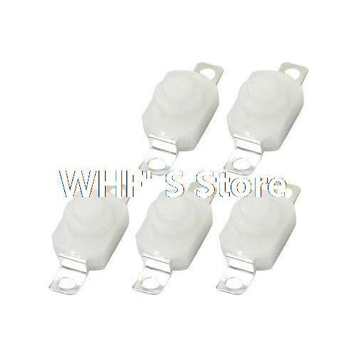 5 Pcs AC 250V 1A 2-Pin Terminals Latching Push Button Switch for Flashlight