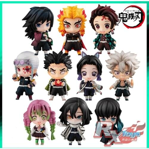 5pcs/lot Anime Demon Slayer Kimetsu No Yaiba PVC Action Figure Model Toys