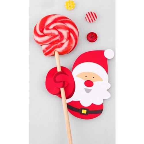 50 Pcs Santa Claus Christmas Paper Card Candy Cute 2021 Xmas Good Natal DIY Decorations For Home Party Decor