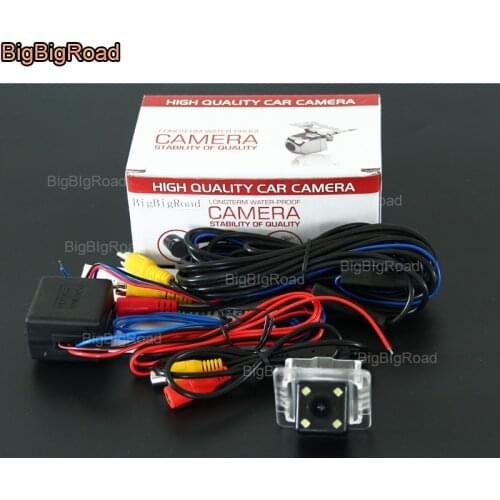 BigBigRoad Car Rear View Reverse parking Camera with power relay / filter For Chery Tiggo 3 backup camera night vision