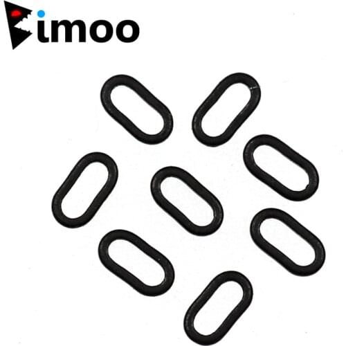 Bimoo 20pcs Anti Glare Matt Finish Carp Fishing Accessories Oval Blow Back Rig Rings Terminal Tackle