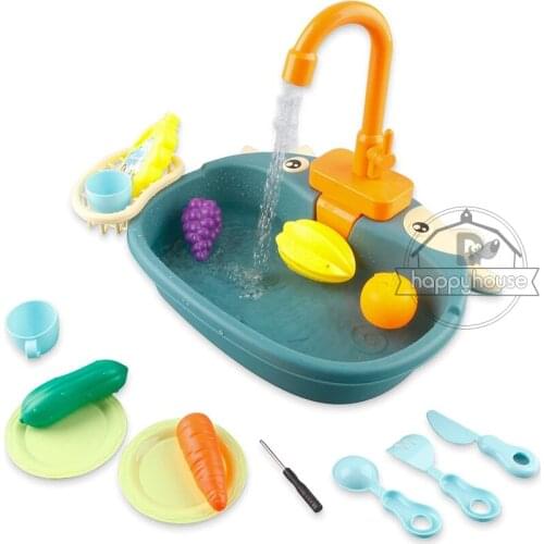 Kids Kitchen Toys Simulation Electric Dishwasher Pretend Play Mini Kitchen Food Educational Summer Toys Role Playing Girls Toys
