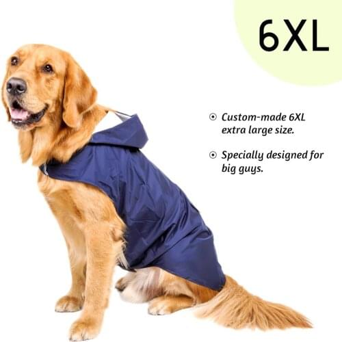 Pet Dog Raincoat Waterproof Large Dogs Clothes Outdoor Coat Rain Jacket Reflective Golden Retriever Labrador Husky Chihuahua