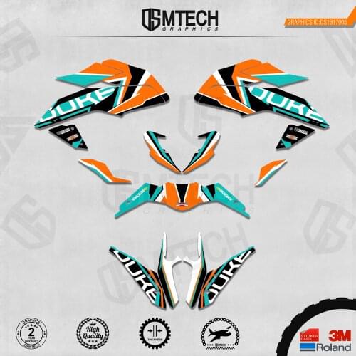 DSMTECH Customized Team Graphics Backgrounds Decals 3M Custom Stickers For 2017 2018 2019 2020 DUKE125 390 005