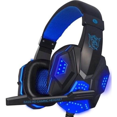 Plextone Gaming Headset Earphone Wired Computer Gamer Headphone Stereo Sound Headsets with Mic LED Light Game Headphone