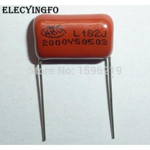 20pcs CBB capacitor 182 2000V 182J 2KV 1800pF 1.8nF P15 CBB81 Metallized Polypropylene Film Capacitor