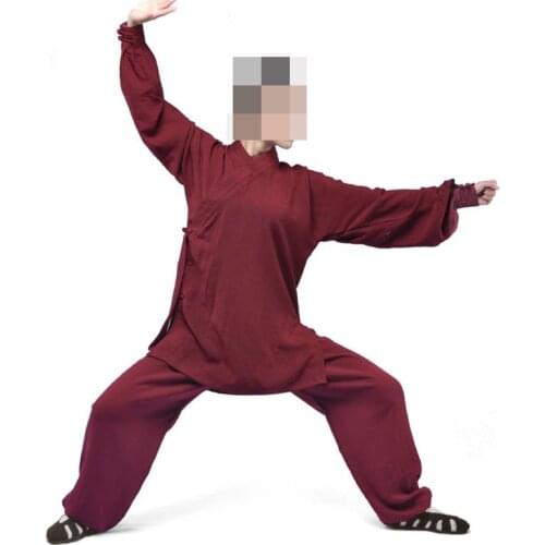 20color UNISEX LINEN Taoist tai chi suits kung fu clothing meditation wudang Martial arts uniforms dark red/blue/green