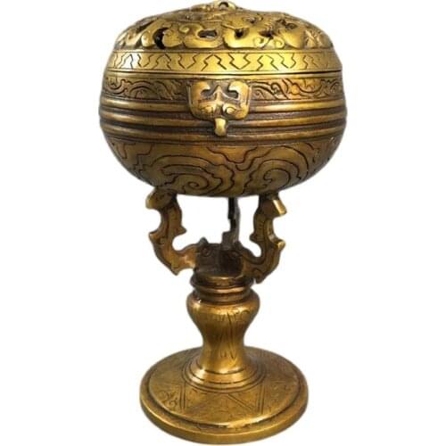 Chinese Old Copper Collection Pure Copper Incense Burner