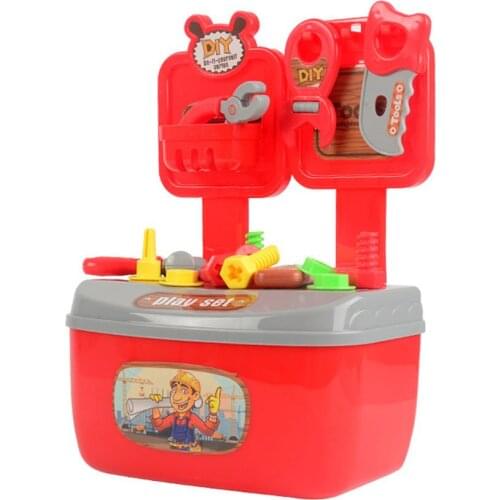 22pcs Kids Toolbox Kit Educational Toys Simulation Repair Tools Drill Plastic Game Learning Engineering Puzzle Toy Gifts For Boy