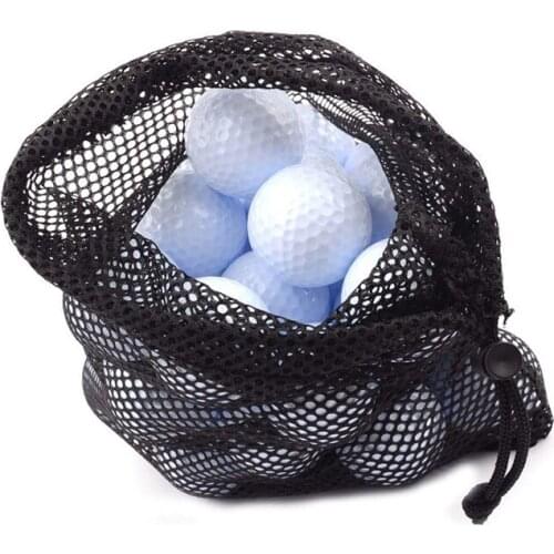 Outdoor Sport Nylon Mesh Bag Pouch Golf Tennis Balls Holder Golf Balls Storage Clasp Training Aid Bag 2021
