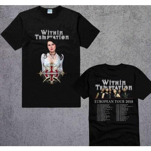 NEW Within Temptation Europa Tour 2018 T-Shirt black Tshirt size S-3XL