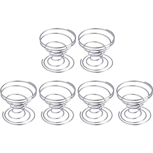 Practical 6 Pieces Air Plant Stand Airplant Container Tillandsia Holder Stainless Steel Plant Display Racks Air Pineapple Base