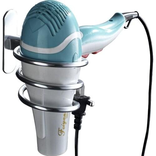 Non-punching hole Space Aluminum Hair Dryer Rack Bathroom Air Duct Frame Hair Dryer Rack Bathroom Hardware Accessories