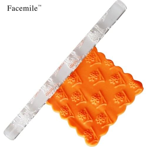 Flower Embossing Rolling Pin Sugar Craft Tool Cupcake Sugarpaste Embossing Rolling Pin Fondant Decoration 51012