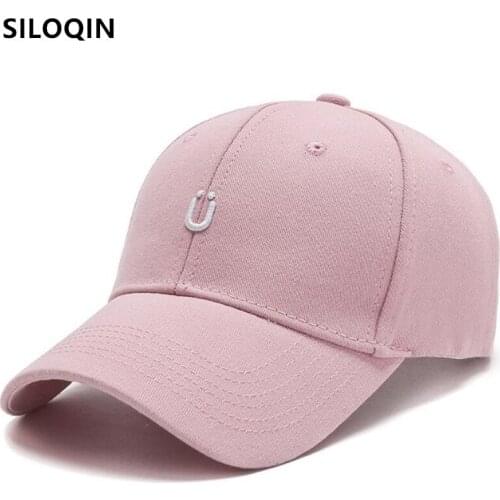 SILOQIN Snapback Cap Men Women Cotton Ponytail Baseball Caps New Style Casual Couples Sports Cap Bone Adjustable Size Black Cap