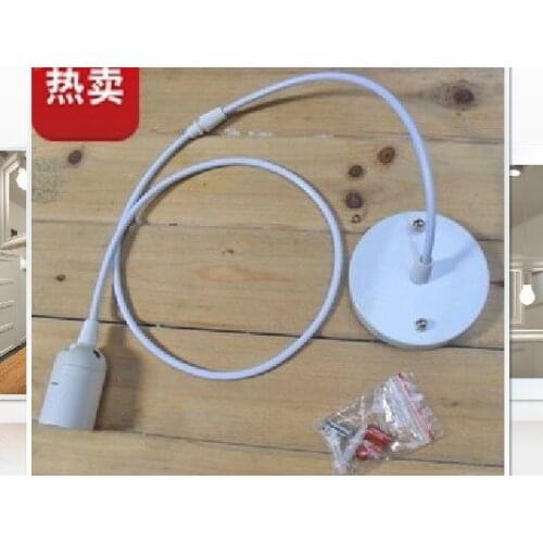 2pcs LED hanging wire E27 lamp holder hanging wire Edison screw chandelier lamp holder base socket Adapter with ceiling rose