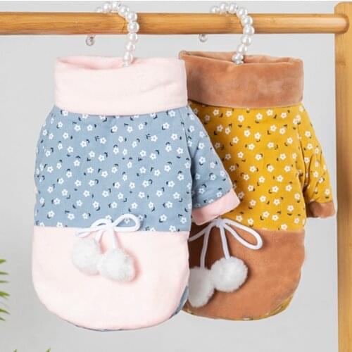 Warm Dog Clothes For Small Medium Dogs Cats Autumn Winter Lovely Coat Jacket Chihuahua Puppy Soft Costumes Pet Supplies