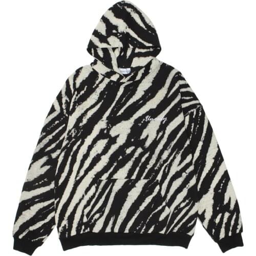 Oversize Hoodie Washed Sweatshirt Men Hip Hop Streetwear Zebra Striped Pullover 2021 Autumn Harajuku Cotton Hooded Sweatshirt