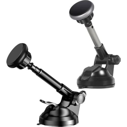 Universal Magnetic Telescopic Car Mount 360 Degree Rotation Mobile Phone Stand Holder for Smart Cellphones Tablet Device