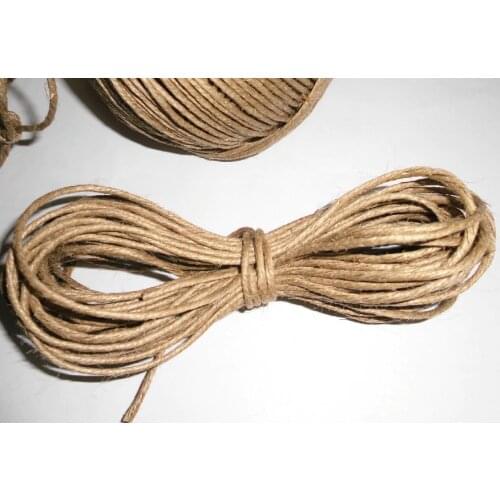 2mm x140m waxed jute twine rope gift packing handmade accessory hang tag zakka rope high quality free shipping NEW