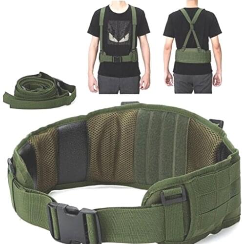 Molle War Battle Belt Tactical Men Army Military Nylon Belt Girdle Police Airsoft Hunting Bag Carrier Soft Padded Waistband