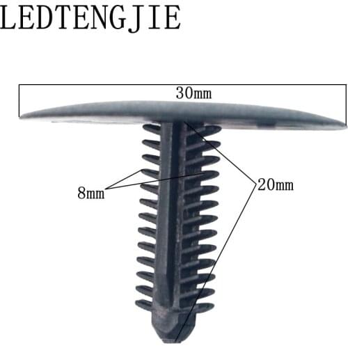 LEDTENGJIE 100pcs Car Fasteners Clips Fender Cars Lined Cover Barbs Rivet Door Rivet Push Clip Auto Fasteners Accessories