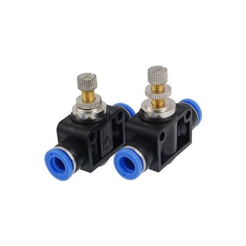 2 Pcs One Touch Fitting Pneumatic Speed Control New 8mm