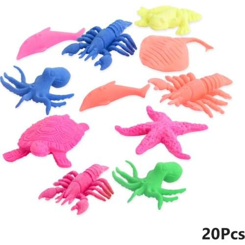 20pcs Growing Sea Animals Water Expanding Toy Boys Girls Fun Educational Gift Water Swell Toys Child Magic Growing Animals