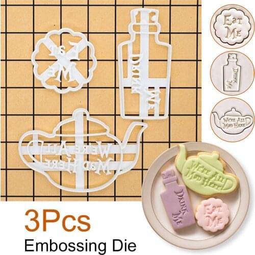 3 Pcs Cookie Cutter Set Food Grade Silicone Biscuit Cutters Cookie Cutter Molds Fondant Biscuit Pastry Molds for Kitchen Baking