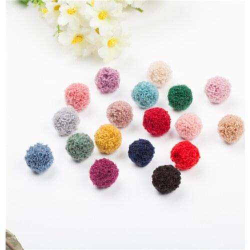 30pcs 15mm20mm Multi Colors Teddy Curly Pompom Fur Craft DIY Soft Pom Poms Diy For Earrings Ornaments,Sewing Cloth Accessories