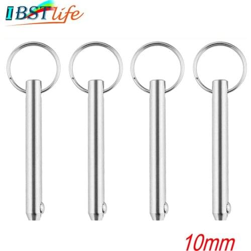 4PCS 10mm BSET MATEL Stainless Steel 316 Marine Grade Quick Release Ball Pin for Boat Bimini Top Deck Hinge Marine Boat
