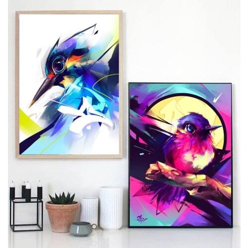 5D Diamond Painting Abstract Colorful Animals Eagle and Bird Cross Stitch Full Diamond Embroidery Mosaic Rhinestones Home Decor